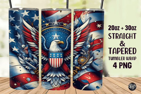 Download 4th of July Tumbler Wrap 20oz Skinny PNG - Premium Bundle